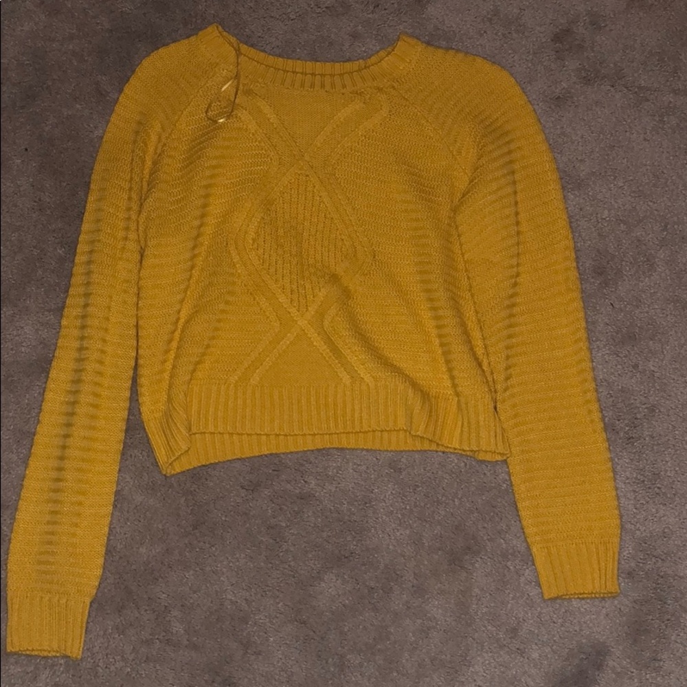Yellow cropped sweater